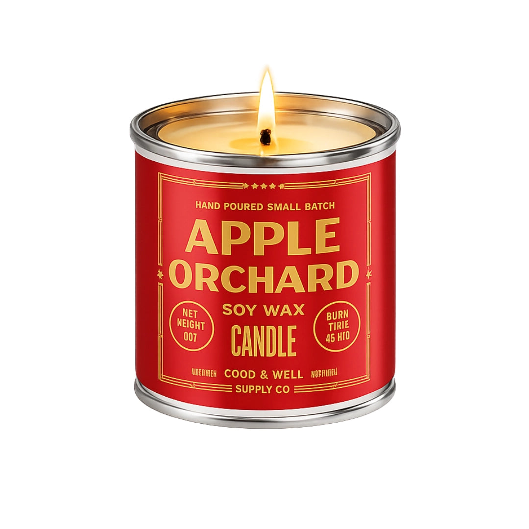 APPLE ORCHARD COTTON WICK SOY CANDLE 1/2 PINT