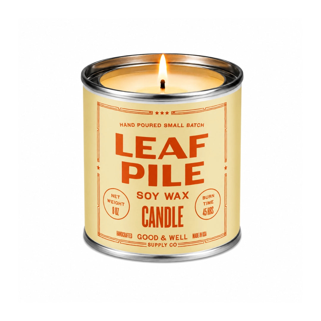LEAF PILE COTTON WICK SOY CANDLE 1/2 PINT